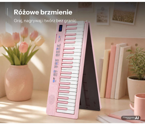 MusicMate Pianino cyfrowe składane MM-P8-P FoldMaster - 1588226 - zdjęcie 15